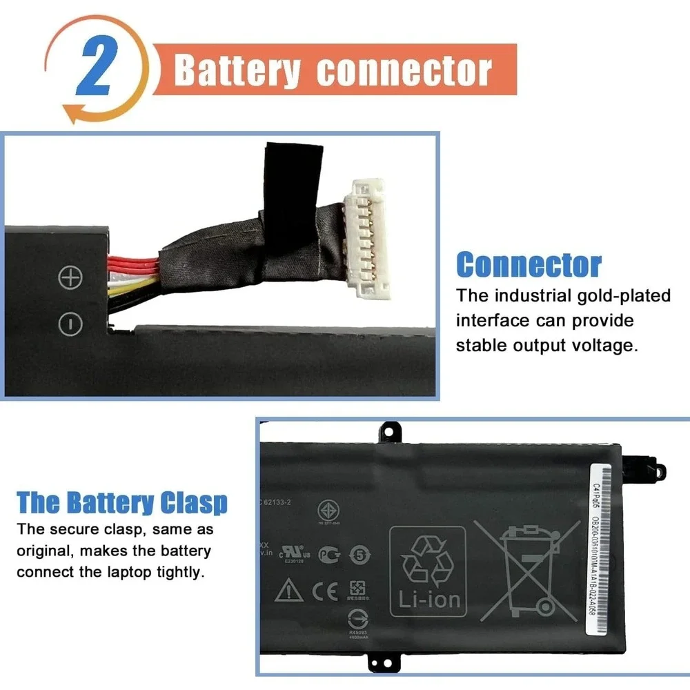 C41N1908 76Wh‎ Battery for Asus ROG Zephyrus G14 GA401 GA401II GA401IU GA401IV